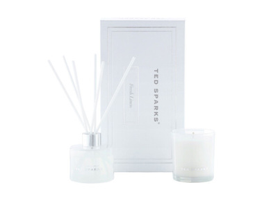 TED SPARKS - Fresh Linen - Candle & Diffuser Giftset