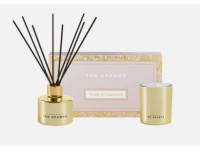Ted Sparks | Candle & Diffuser Gift Set-Vanilla & Cedarwood